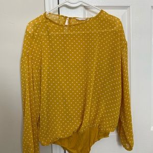 Mustard blouse - lightly worn